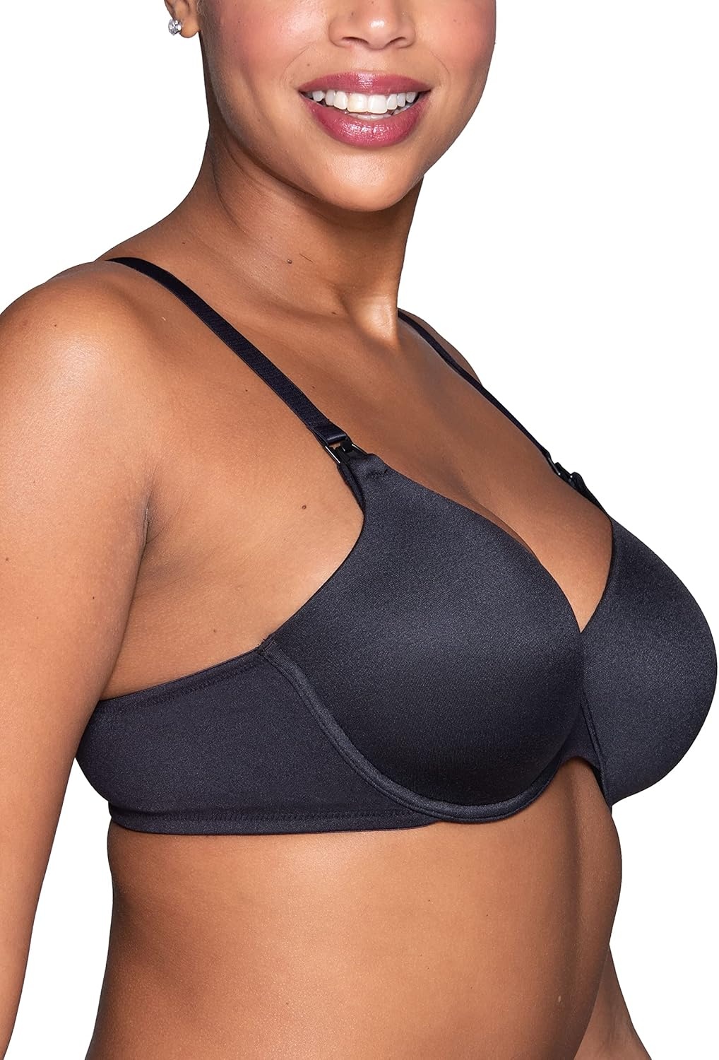 image:imageVanity Fair Womens Maternity Nursing Bras for Breastfeeding Front Clip Underwire Bra Stretch Cups Available in MultipacksBlack