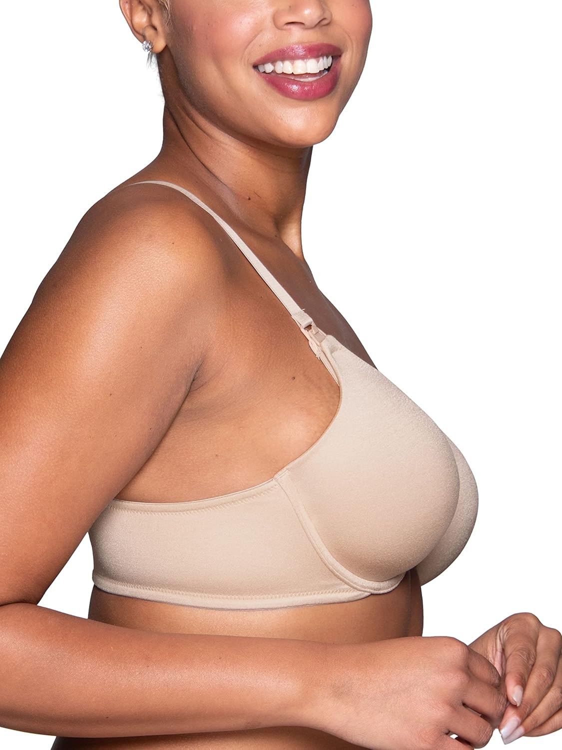 image:imageVanity Fair Womens Maternity Nursing Bras for Breastfeeding Front Clip Underwire Bra Stretch Cups Available in MultipacksNeutral
