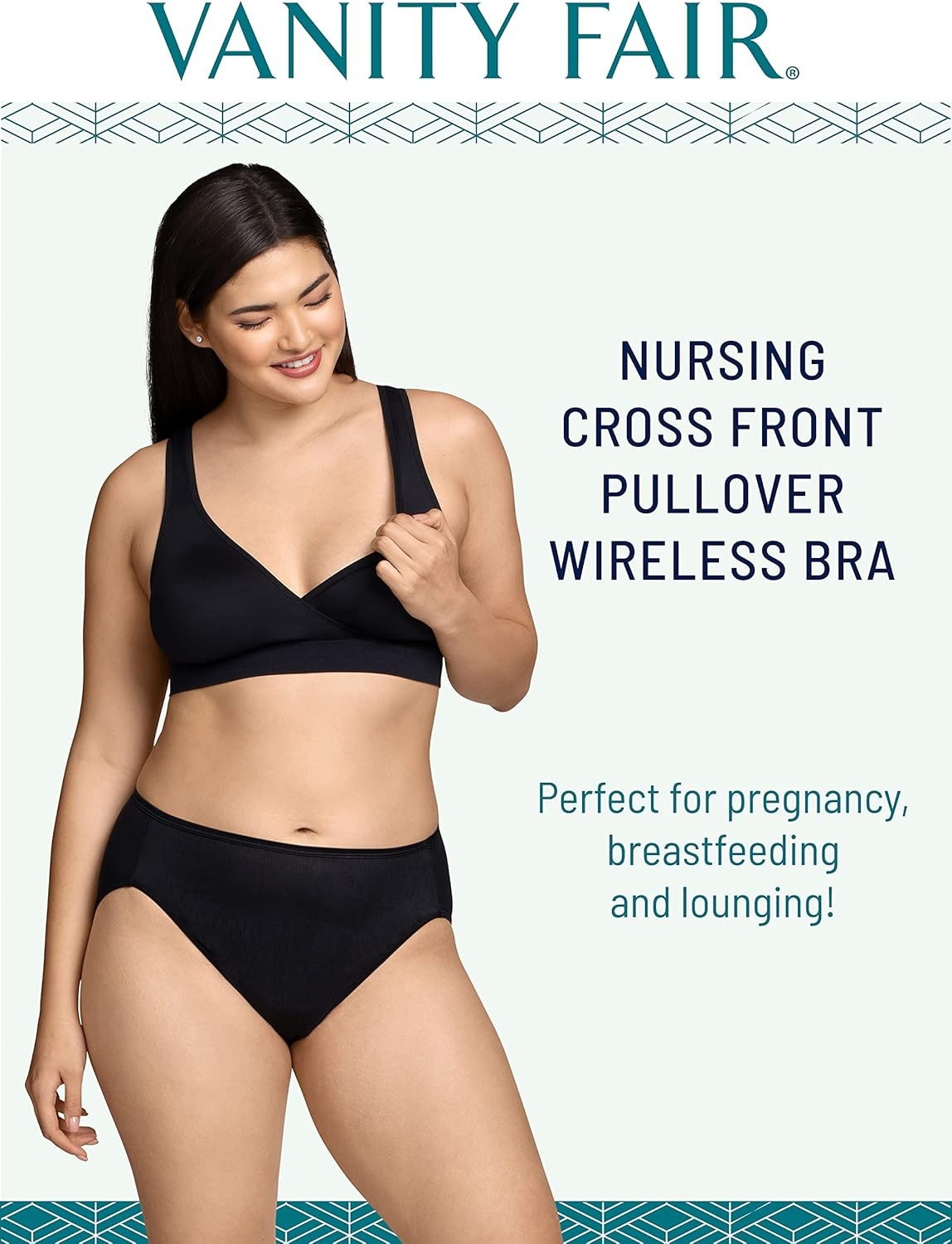 image:imageVanity Fair Womens Maternity Nursing Bras for Breastfeeding Wireless Pullover Lounge Sleep Bra Available in MultipacksNeutral