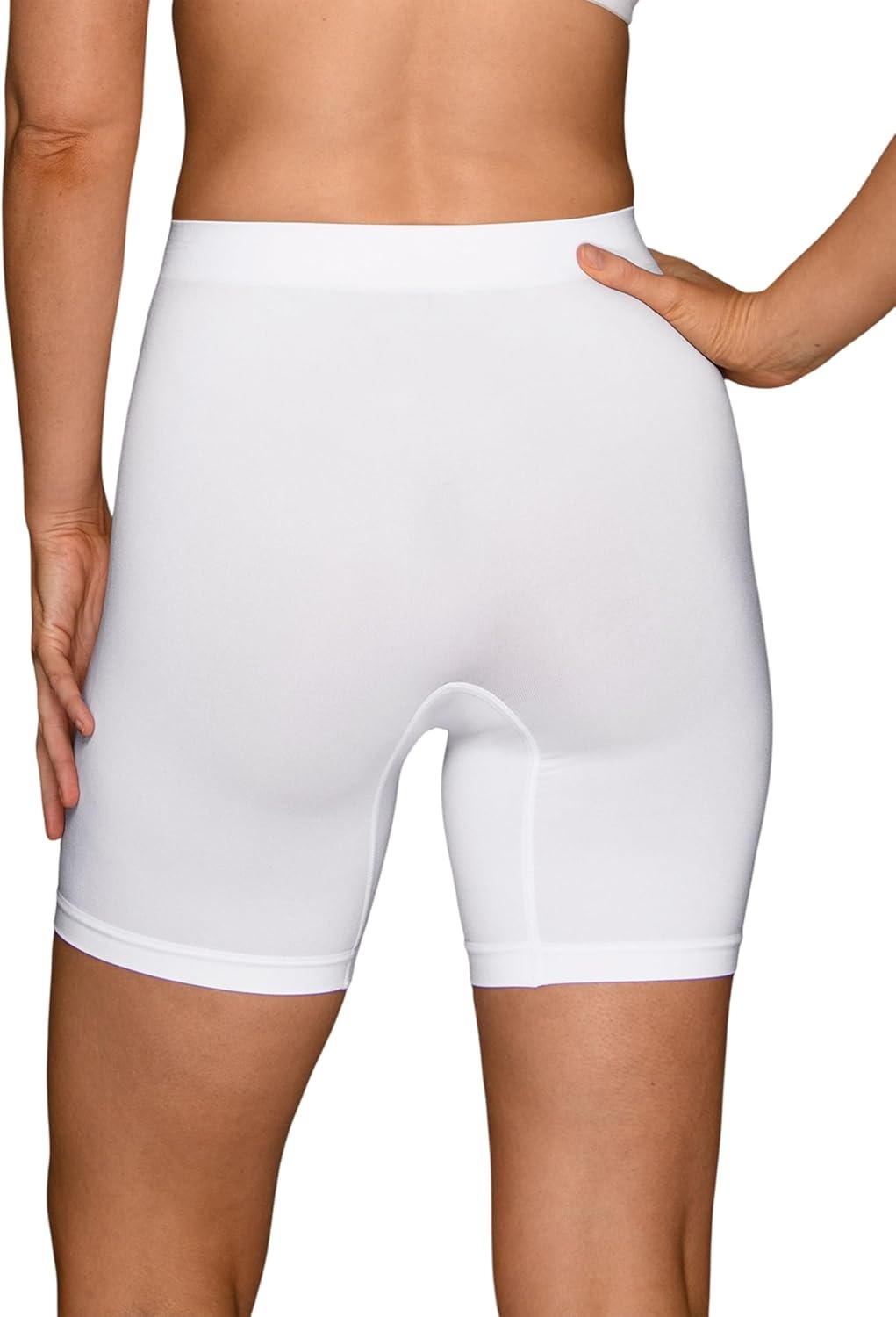 image:imageVanity Fair Womens Seamless Slip Shapewear Shorts No Show Look Under Dresses Skirts amp PantsLight Smoothing Anti Chafing Star White