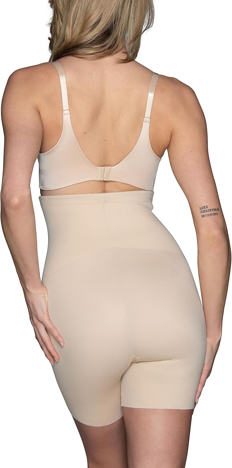 image:imageVanity Fair Womens Seamless Slip Shapewear Shorts No Show Look Under Dresses Skirts amp PantsShaping Tummy Control Damask Neutral