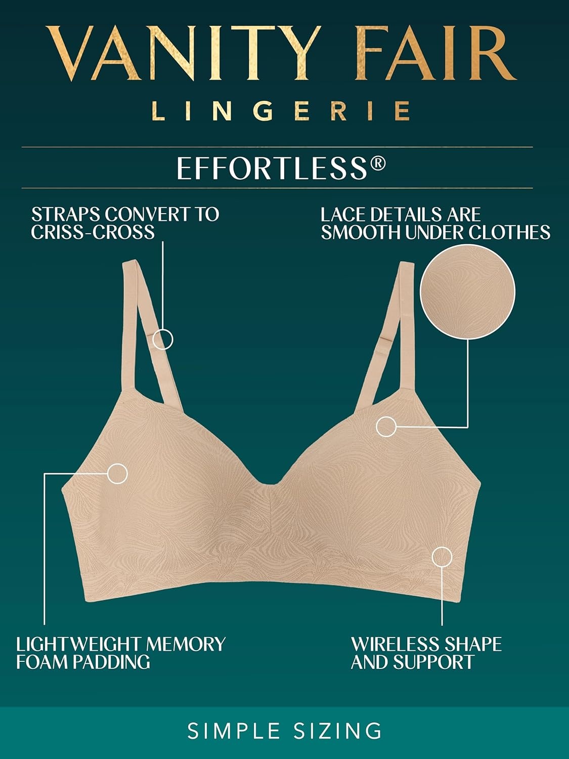 image:imageVanity Fair Womens Vanity Fair BrandsBare Pink All Over Lace