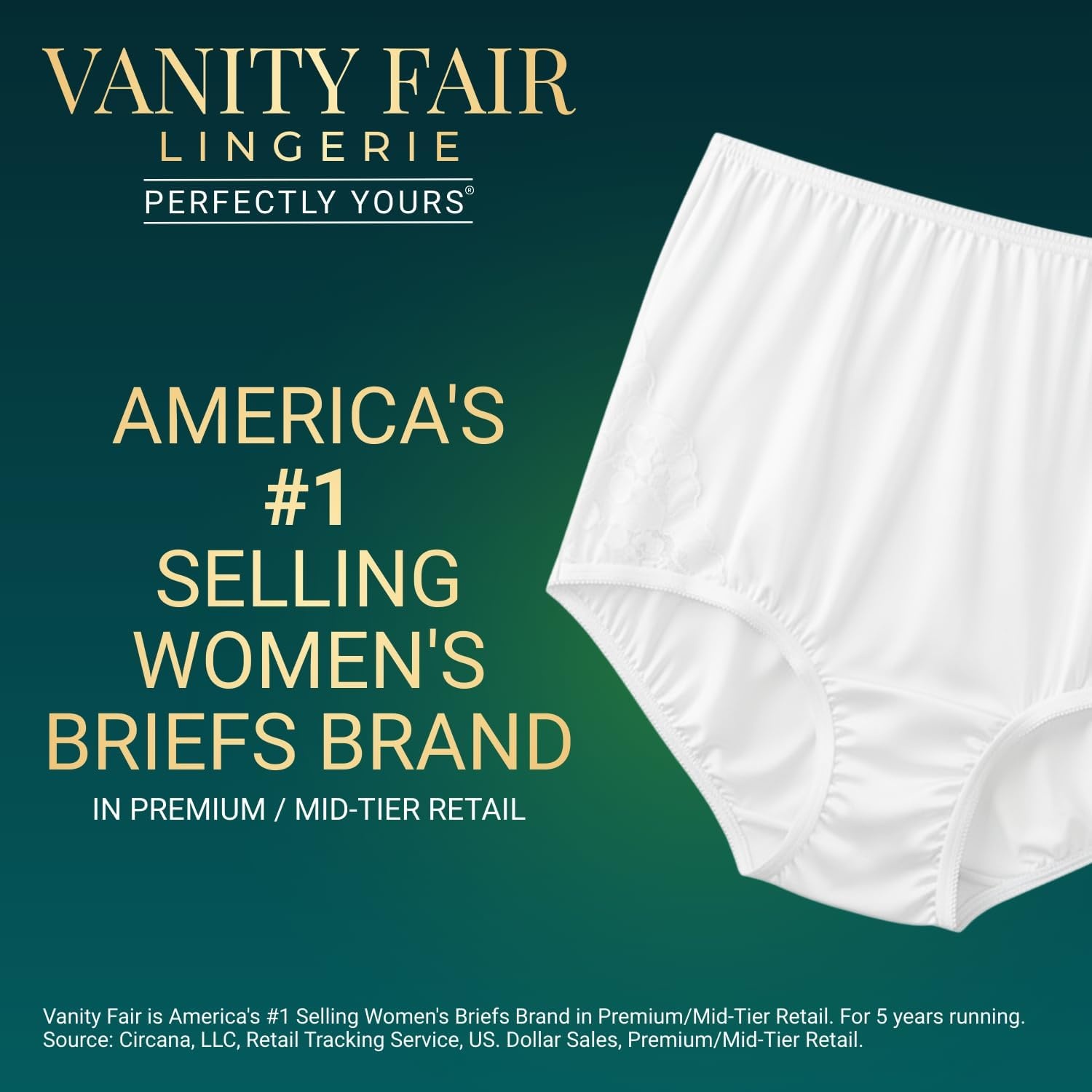 image:imageVanity Fair womens Perfectly Yours Ravissant Tailored Nylon Brief Panty 15712Fawn