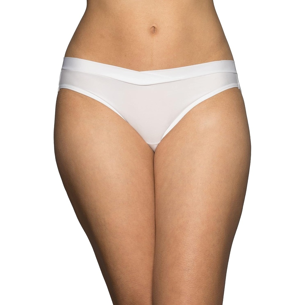 image:imageVanity Fair Womens Beyond Comfort Bikini PantiesSilky Stretch White