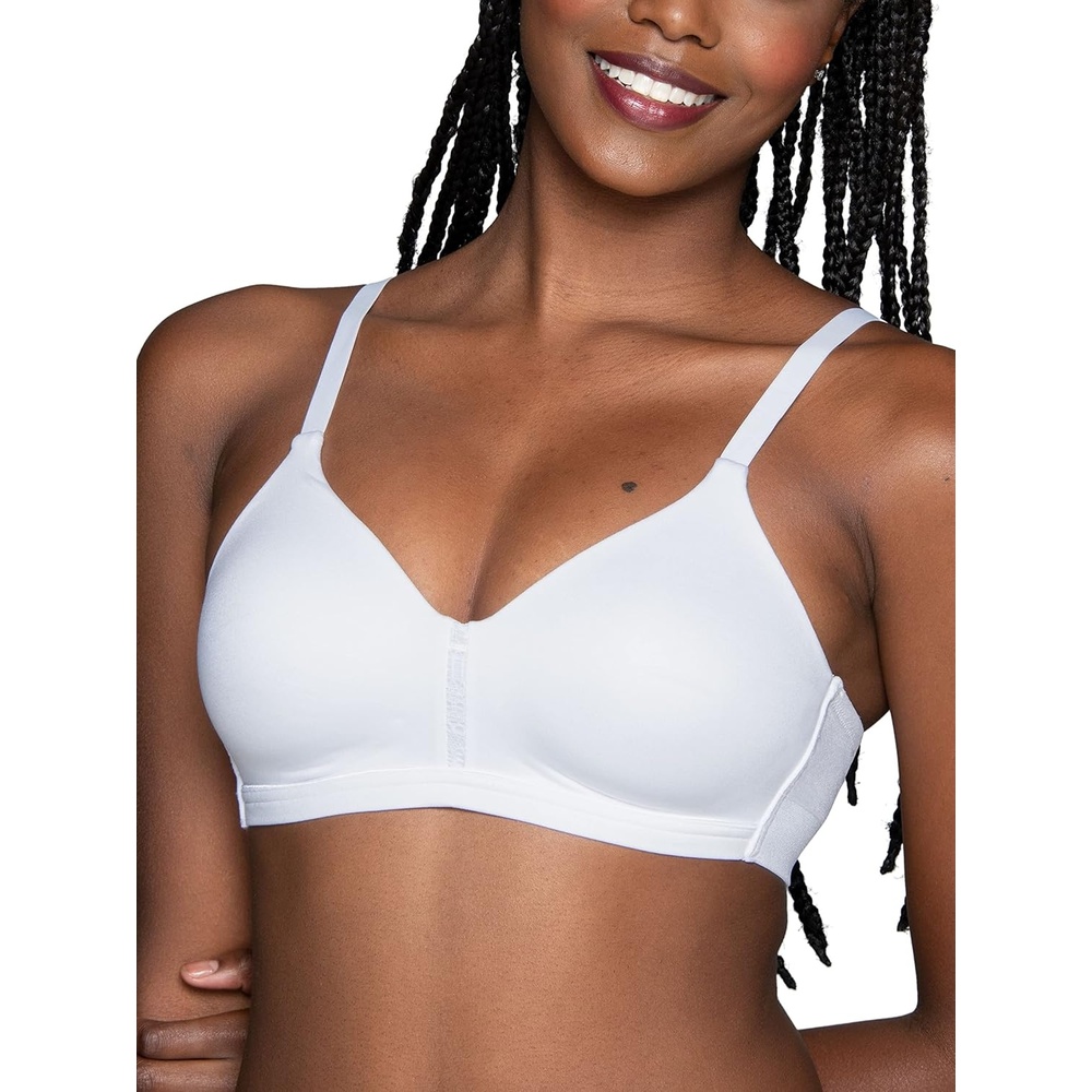 image:imageVanity Fair Womens Beyond Comfort Simple Sizing Wireless Bra Flexes to Fit Your Individual Shape Sizes S3XLAverage Figure White