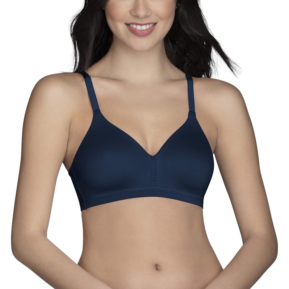 image:imageVanity Fair Womens Beyond Comfort Simple Sizing Wireless Bra Flexes to Fit Your Individual Shape Sizes S3XLNavy