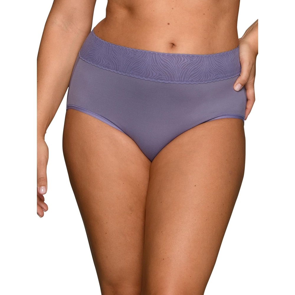 image:imageVanity Fair Womens Effortless Panties for Everyday Wear Buttery Soft Fabric amp LaceBrief Dried Lavender