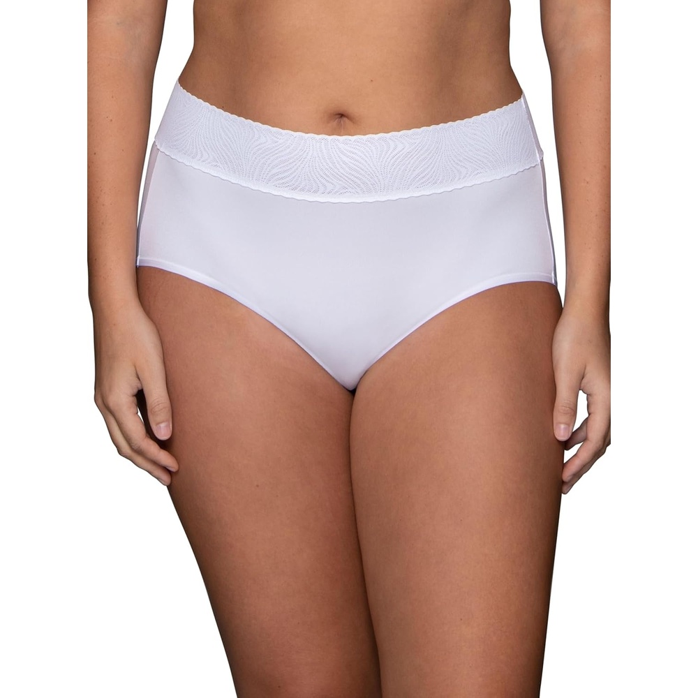 image:imageVanity Fair Womens Effortless Panties for Everyday Wear Buttery Soft Fabric amp LaceBrief White