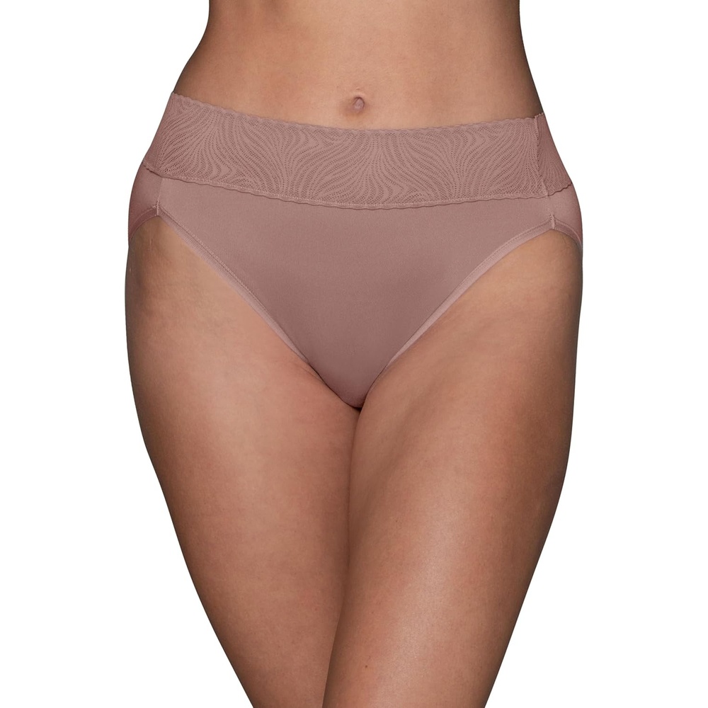 image:imageVanity Fair Womens Effortless Panties for Everyday Wear Buttery Soft Fabric amp LaceHi Cut Baked Blush