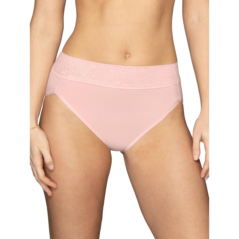 image:imageVanity Fair Womens Effortless Panties for Everyday Wear Buttery Soft Fabric amp LaceHi Cut Bare Pink