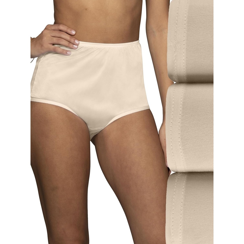 image:imageVanity Fair Womens High Waisted Underwear Full Coverage Ladies Panties Perfectly Yours BriefsNylon FawnFawnFawn