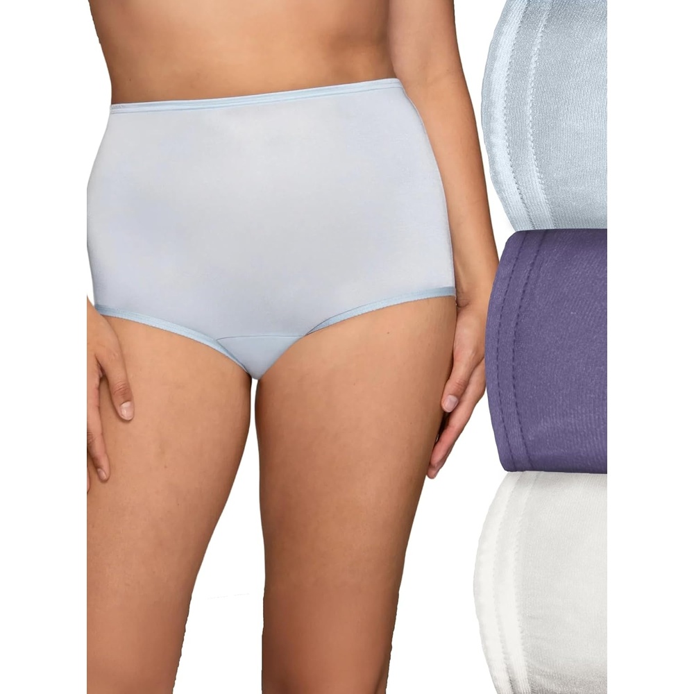 image:imageVanity Fair Womens High Waisted Underwear Full Coverage Ladies Panties Perfectly Yours BriefsNylon Shirting BlueBf PearlBlueberry Moss