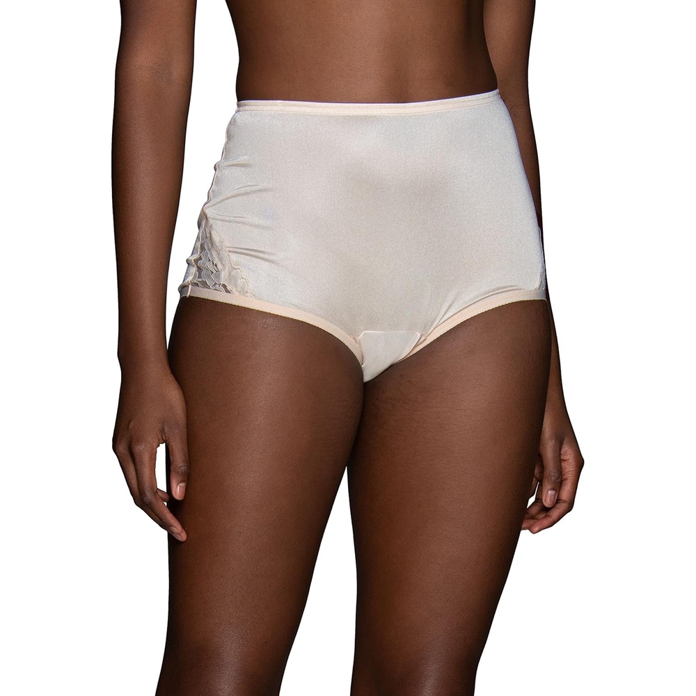 image:imageVanity Fair Womens High Waisted Underwear Full Coverage Ladies Panties Perfectly Yours BriefsNylon Lace Fawn