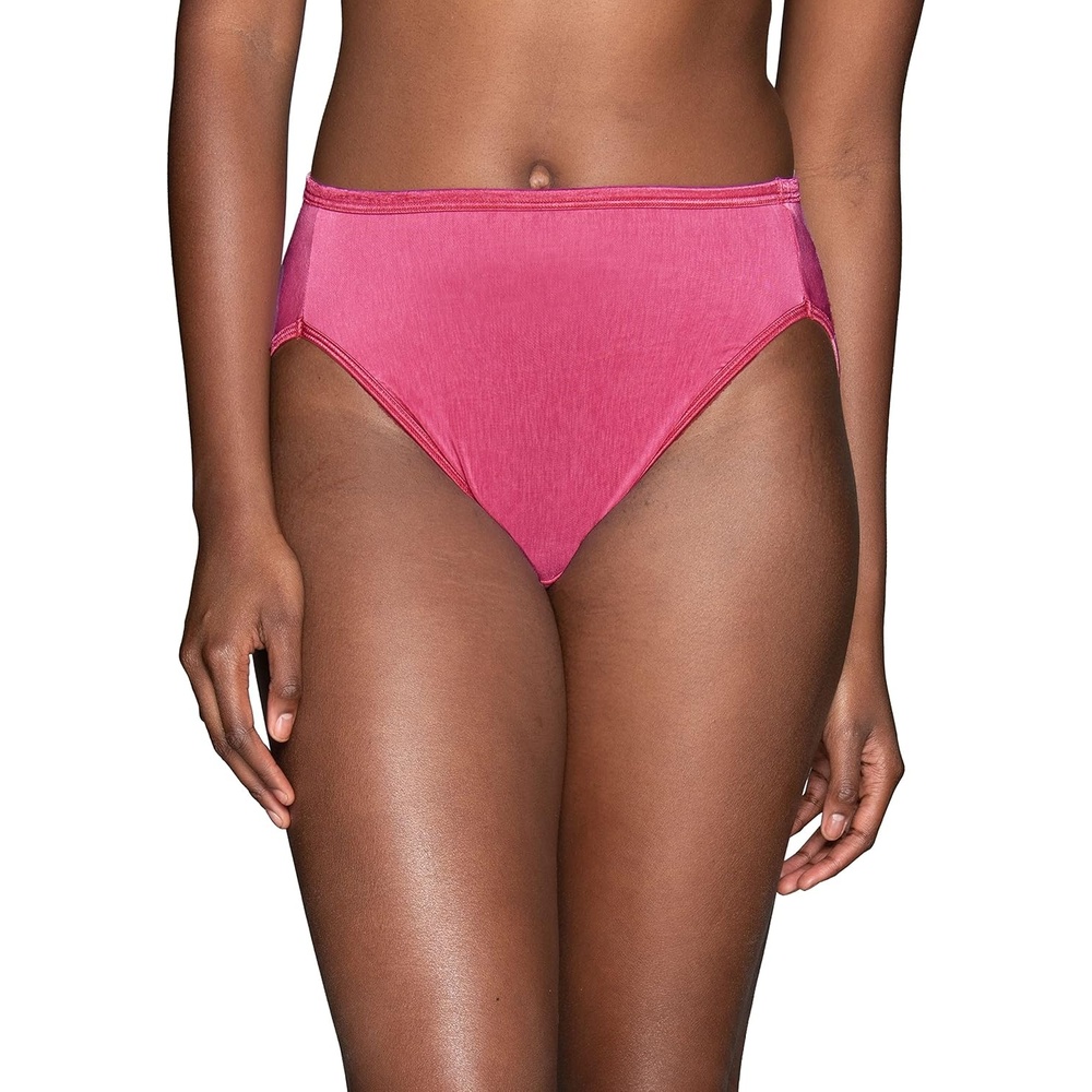 image:imageVanity Fair Womens Illumination Hi Cut Panties Silky Stretch amp Satin TrimJane Grey Pink