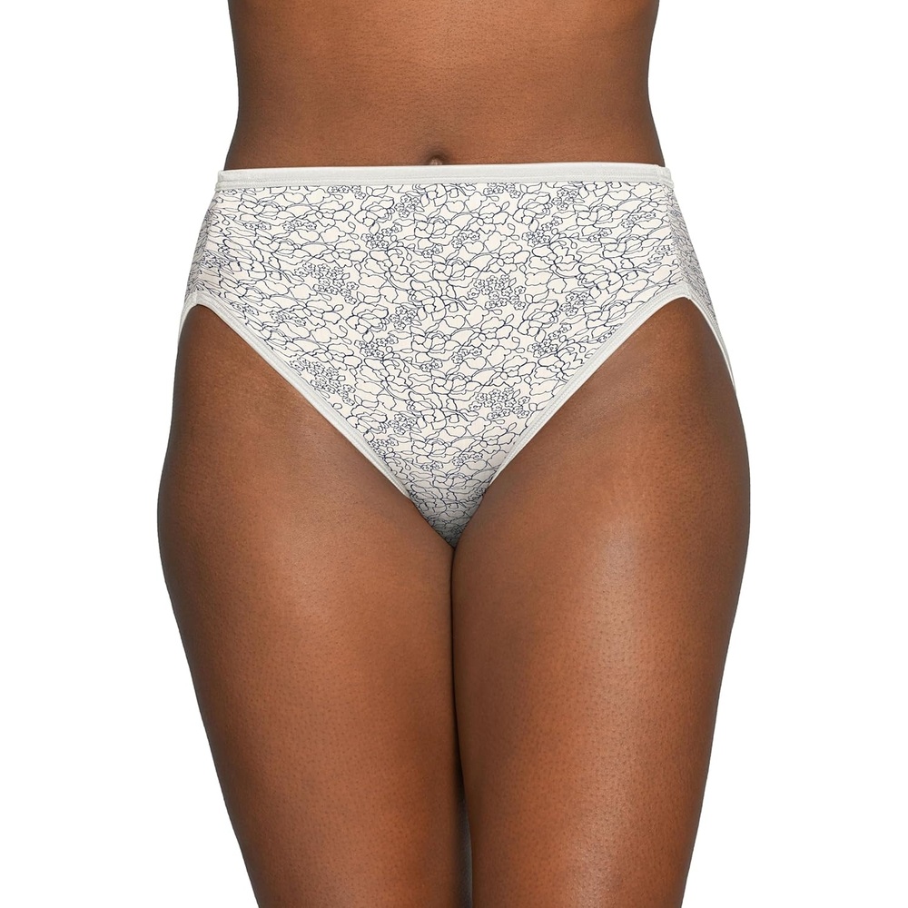 image:imageVanity Fair Womens Illumination Hi Cut Panties Silky Stretch amp Satin TrimTranquil Lace Print