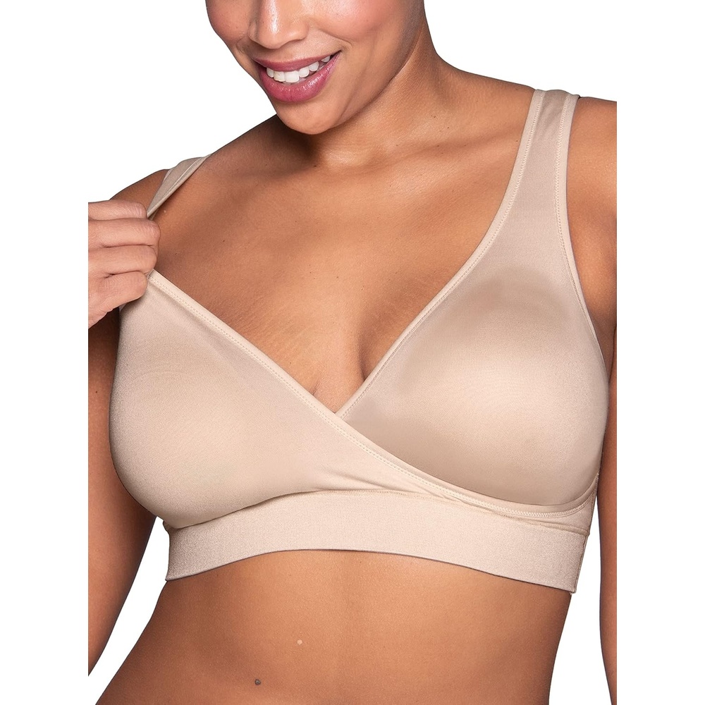 image:imageVanity Fair Womens Maternity Nursing Bras for Breastfeeding Wireless Pullover Lounge Sleep Bra Available in MultipacksNeutral