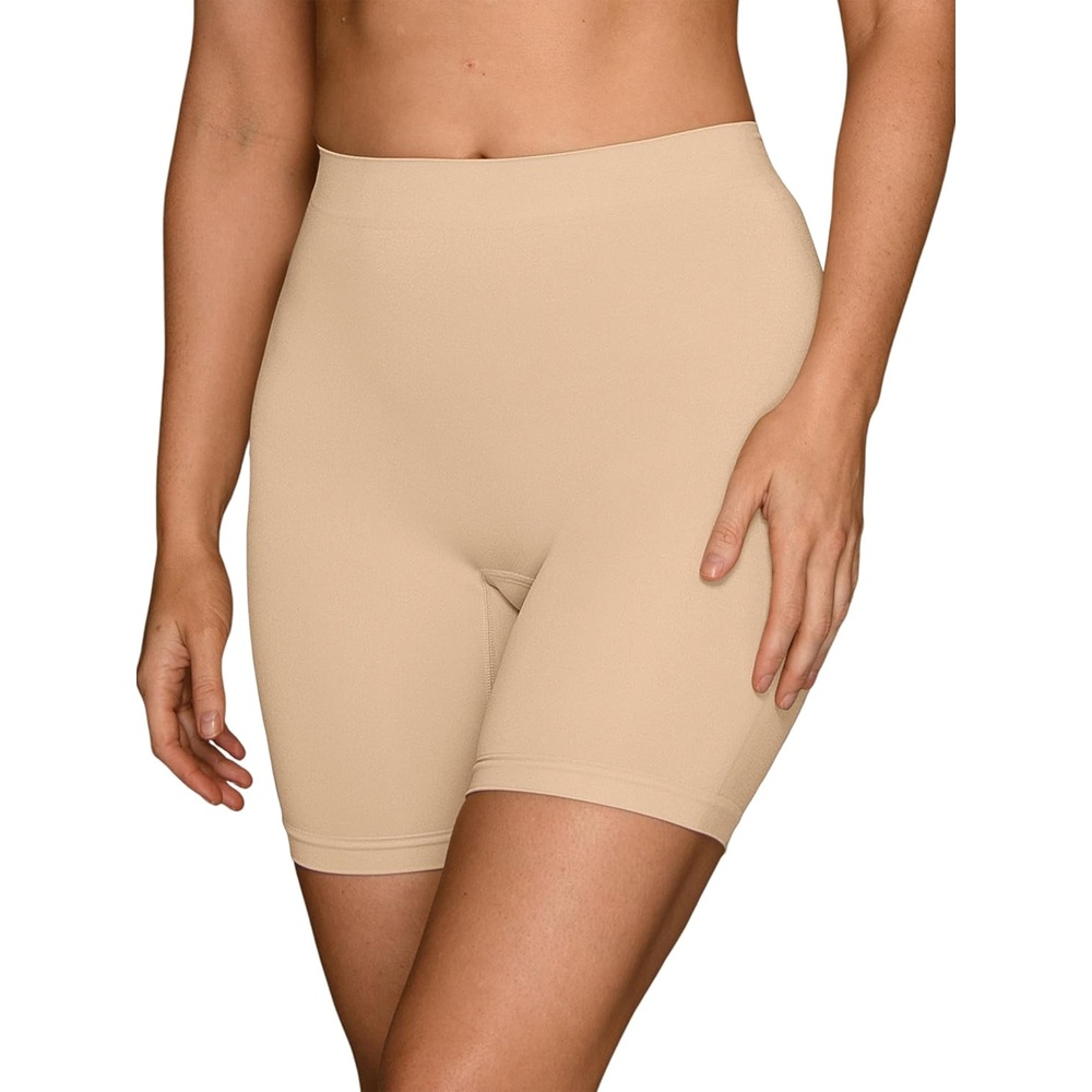 image:imageVanity Fair Womens Seamless Slip Shapewear Shorts No Show Look Under Dresses Skirts amp PantsLight Smoothing Anti Chafing Damask Neutral
