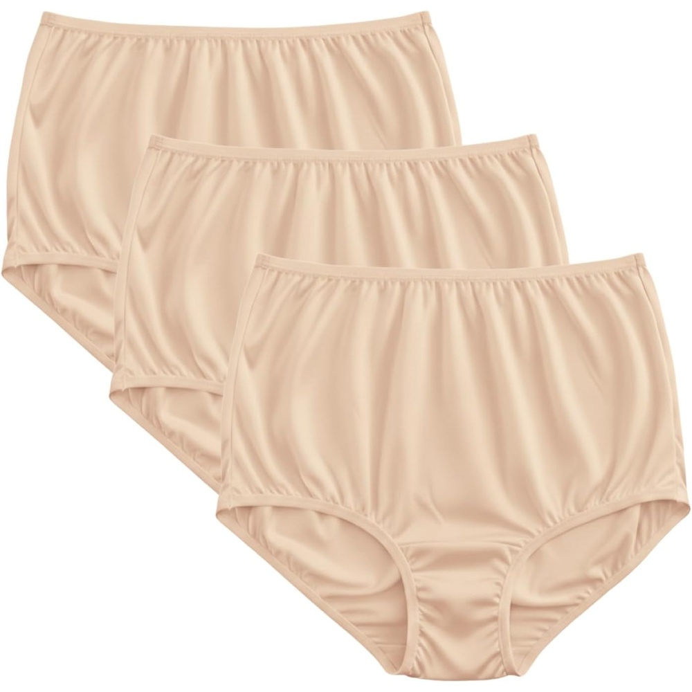 image:imageVanity Fair womens Perfectly Yours Ravissant Tailored Nylon Brief Panty 15712Fawn Multi