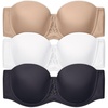 3 Pack - Black/White/Beige