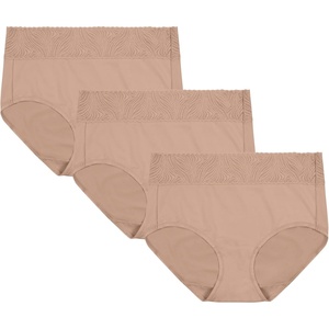 image:imageVanity Fair Womens Effortless Panties for Everyday Wear Buttery Soft Fabric amp LaceBrief  3 Pack  Neutral