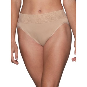 image:imageVanity Fair Womens Effortless Panties for Everyday Wear Buttery Soft Fabric amp LaceHi Cut  Neutral
