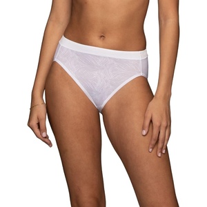 image:imageVanity Fair Womens Effortless Panties for Everyday Wear Buttery Soft Fabric amp LaceHi Cut  White Lace