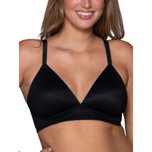 image:imageVanity Fair Womens Effortless Wireless Bra Buttery Soft Fabric amp Lightweight Memory Foam Cups up to DDBlack Lace