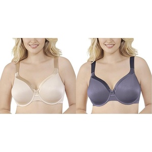 image:imageVanity Fair Womens Illumination Full Figure Zonedin Support Bra2 Pack  Rose BeigeSteele Violet