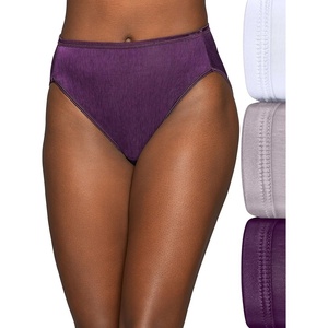 image:imageVanity Fair Womens Illumination Hi Cut Panties Silky Stretch amp Satin Trim3 Pack  SangriaWhiteEarthy Grey