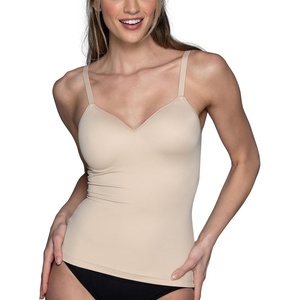 image:imageVanity Fair Womens Shaping Cami with Built in Bra Tummy Control Shapewear Camisole Tops for WomenDamask Neutral