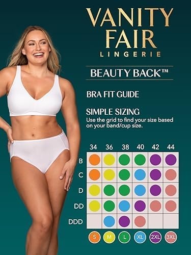 image:imageVanity Fair Womens Beauty Back Smoothing Wireless Bra with Lift Simple Sizing Available S3xlLight Lift Damask Neutral