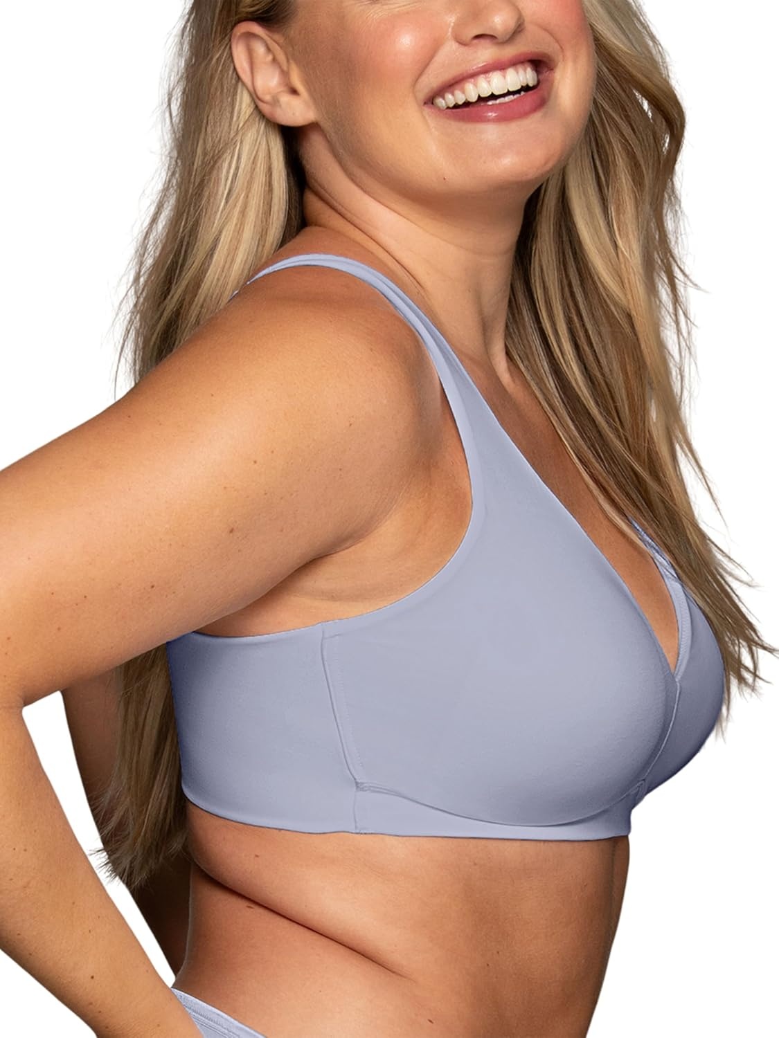 image:imageVanity Fair Womens Beauty Back Smoothing Wireless Bra with Lift Simple Sizing Available S3xlLight Lift Romance Blue