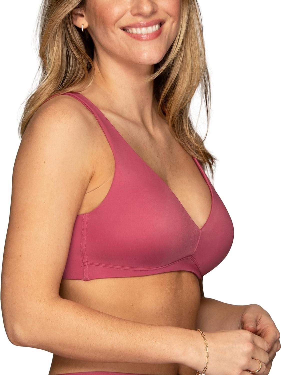 image:imageVanity Fair Womens Beauty Back Smoothing Wireless Bra with Lift Simple Sizing Available S3xlLight Lift Rose Dream