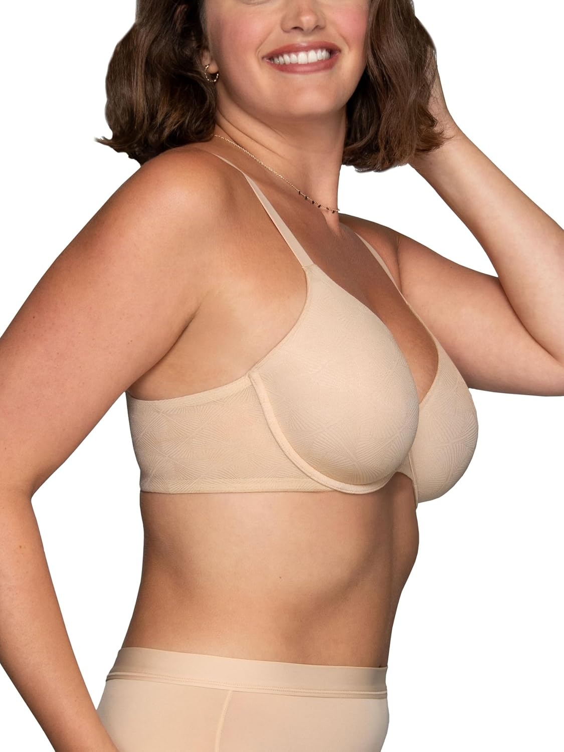 image:imageVanity Fair Womens Breathable Luxe Lightweight Bra Natural Shaping Light amp Airy Underwire Bras Full Coverage CupsDamask Neutral