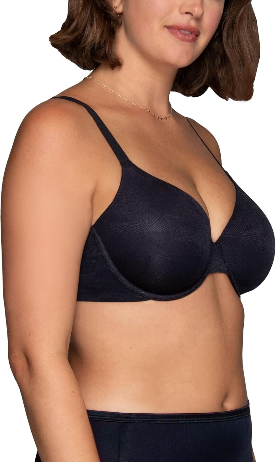 image:imageVanity Fair Womens Breathable Luxe Lightweight Bra Natural Shaping Light amp Airy Underwire Bras Full Coverage CupsMidnight Black