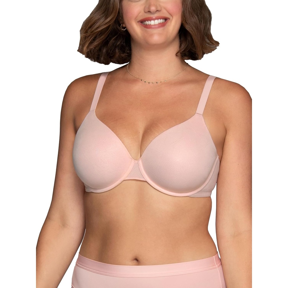 image:imageVanity Fair Womens Breathable Luxe Lightweight Bra Natural Shaping Light amp Airy Underwire Bras Full Coverage CupsBare Pink