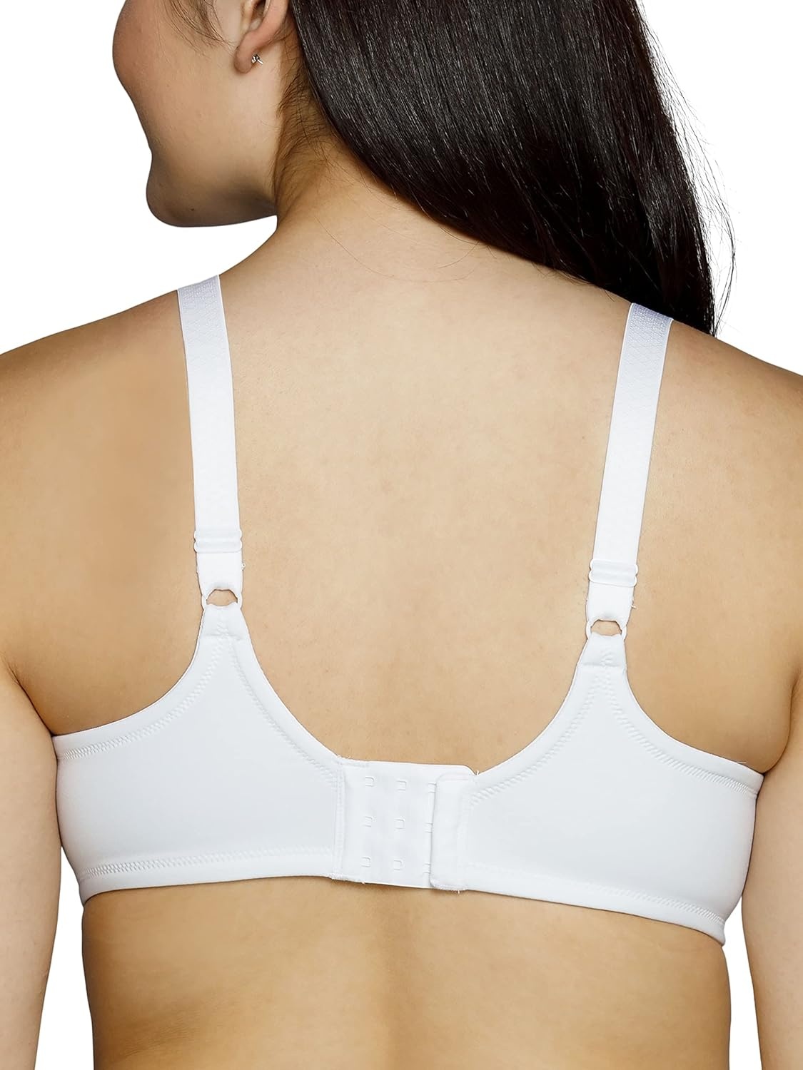 image:imageVanity Fair Womens Full Figure Beauty Back Smoothing Bra with Lace 4Way Stretch Fabric Lightly Lined Cups up to DD2 Pack BlackWhite