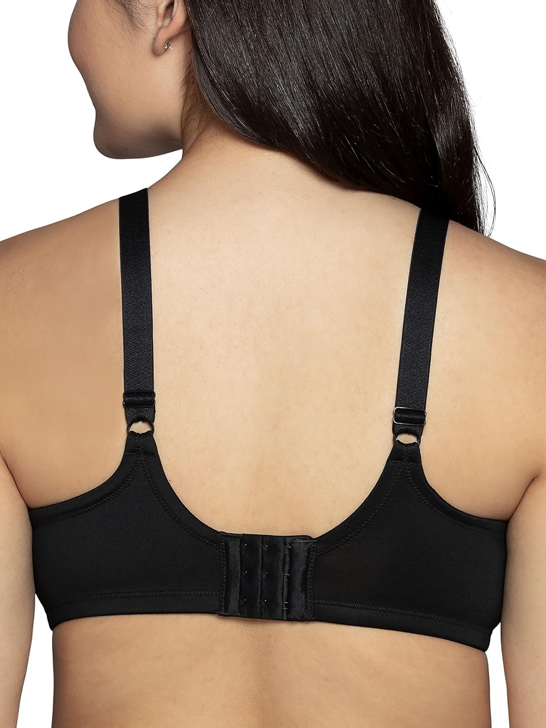 image:imageVanity Fair Womens Full Figure Beauty Back Smoothing Bra with Lace 4Way Stretch Fabric Lightly Lined Cups up to DDBlack