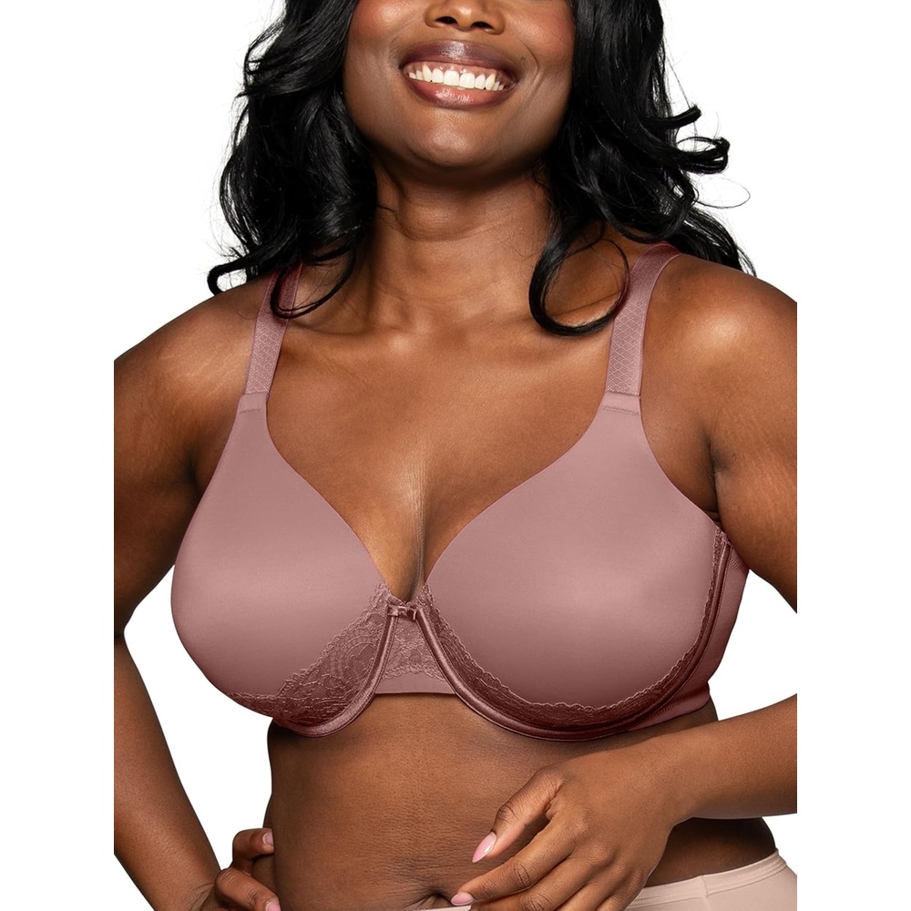 image:imageVanity Fair Womens Full Figure Beauty Back Smoothing Bra with Lace 4Way Stretch Fabric Lightly Lined Cups up to DDBaked Blush