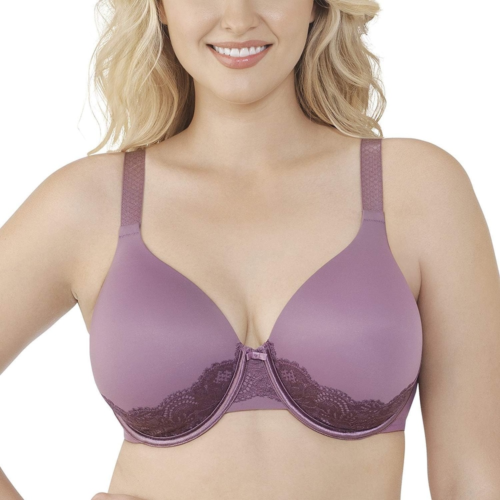 image:imageVanity Fair Womens Full Figure Beauty Back Smoothing Bra with Lace 4Way Stretch Fabric Lightly Lined Cups up to DDEnchant