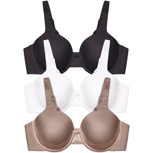 image:imageVanity Fair Womens Full Figure Beauty Back Smoothing Bra with Lace 4Way Stretch Fabric Lightly Lined Cups up to DD3 Pack  BlackWhiteToasted Coconut