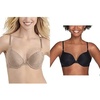 Underwire - 2 Pack - Beige/Black Jacquard
