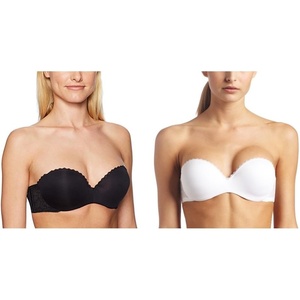image:imageLily of France Womens Gel Touch Strapless Push Up Bra 2111122 BlackWhite 36C