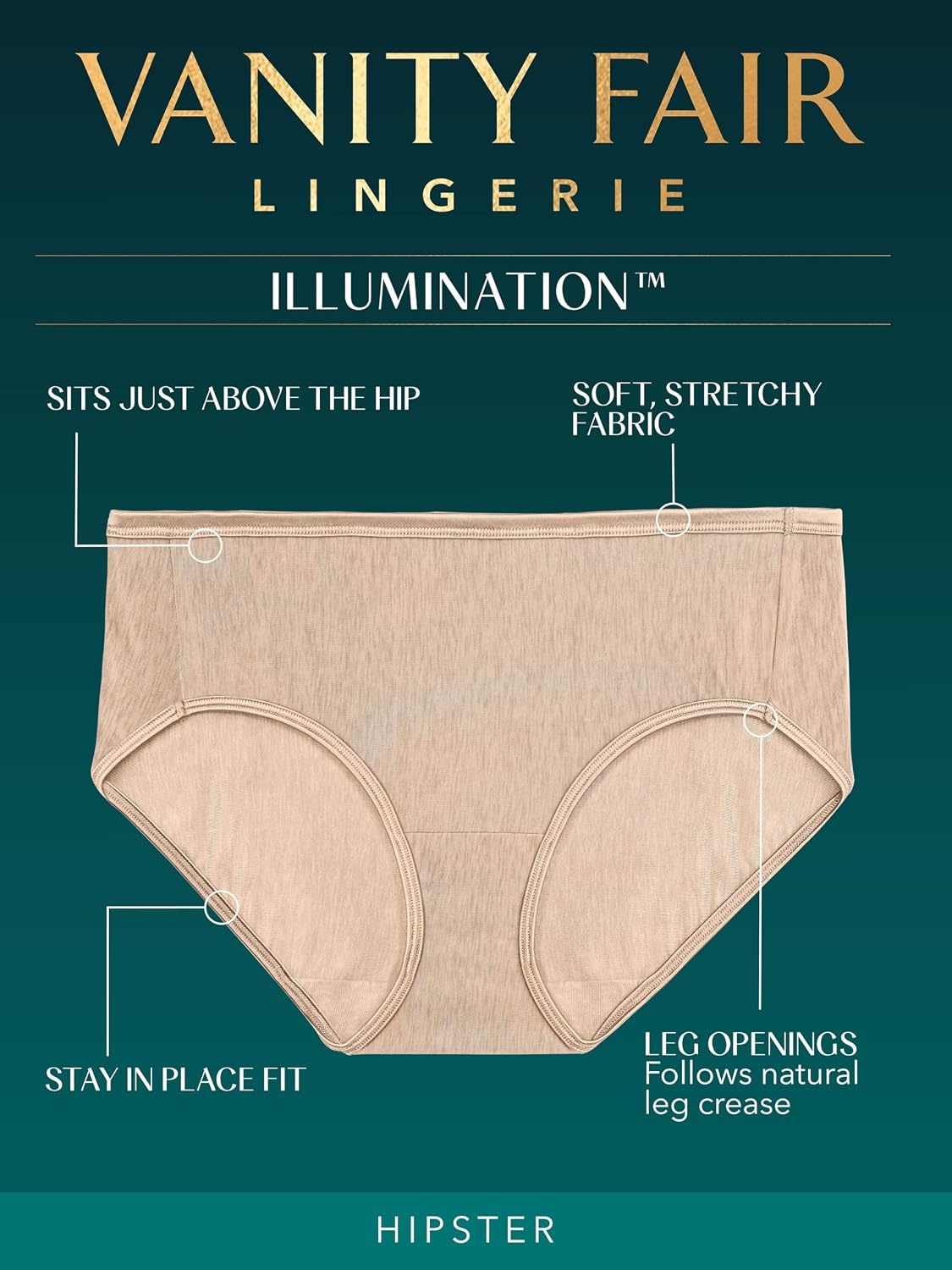 image:imageIllumination Hipster Panties Silky Stretch amp Satin TrimRosy Stripe Print