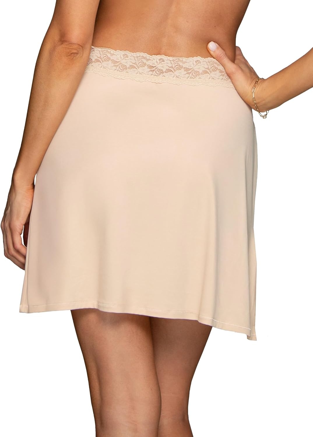 image:imageVanity Fair Womens AntiStatic Nylon Half Slip for Under Dresses Available up to size 3XL16 Inch Neutral Lace