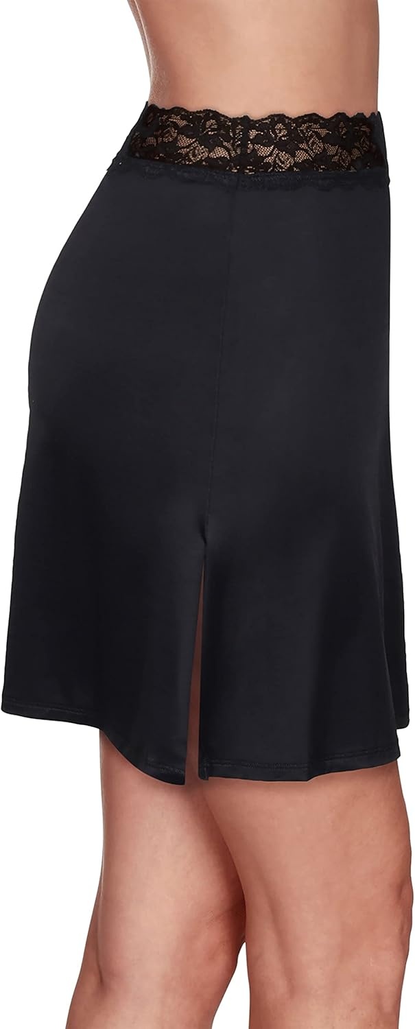 image:imageVanity Fair Womens AntiStatic Nylon Half Slip for Under Dresses Available up to size 3XL18 Inch Black Lace