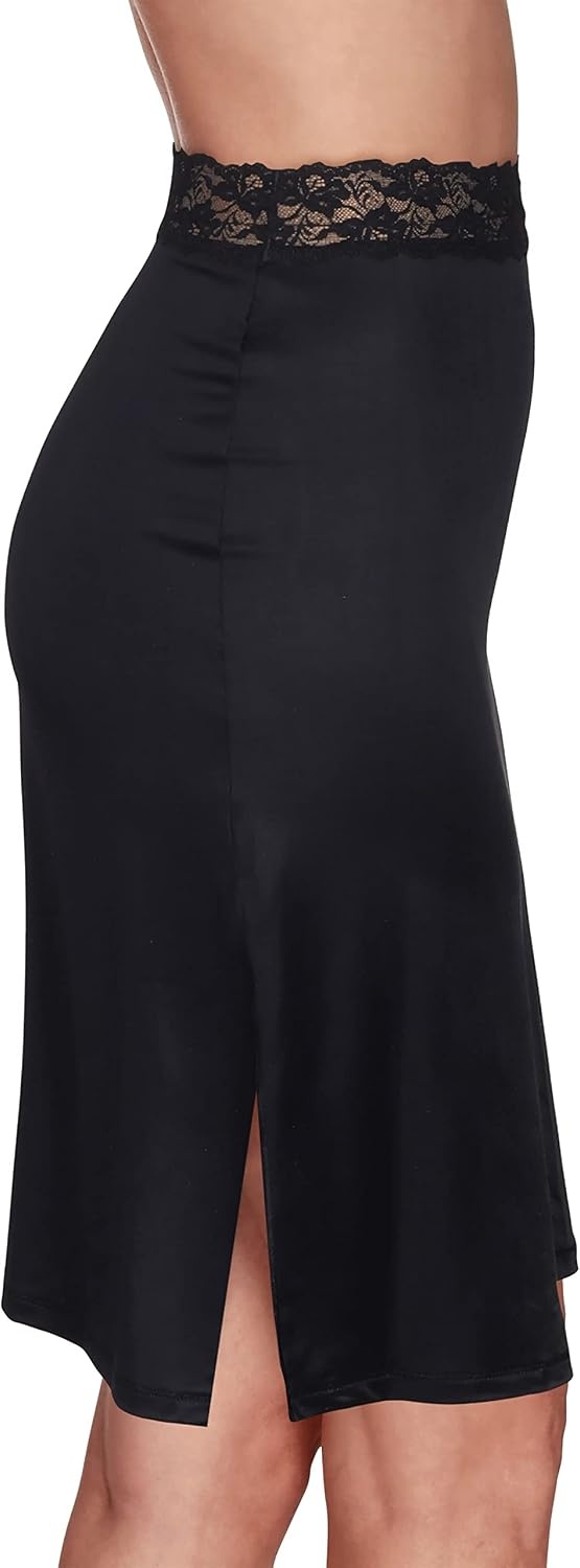image:imageVanity Fair Womens AntiStatic Nylon Half Slip for Under Dresses Available up to size 3XL24 Inch Black Lace