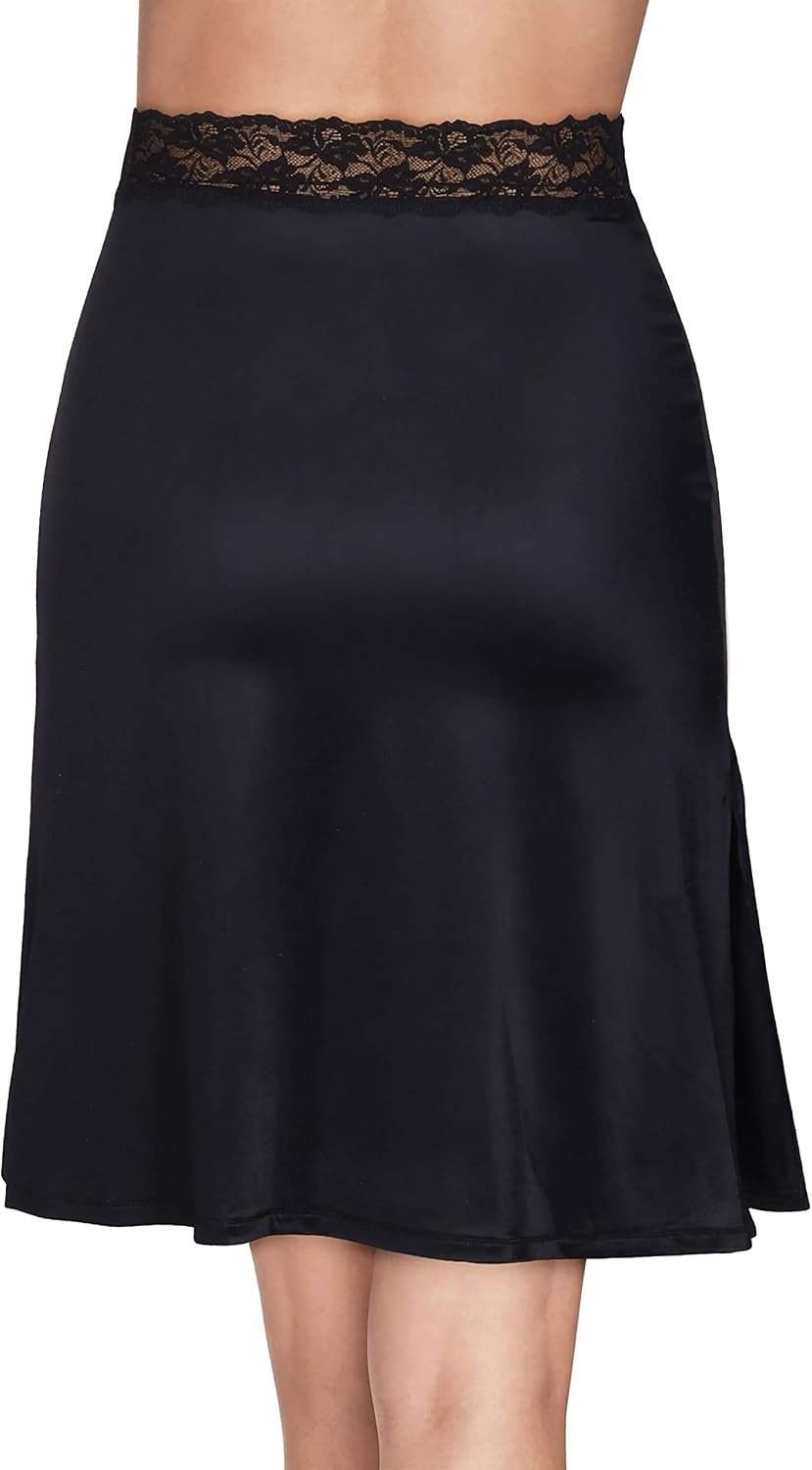 image:imageVanity Fair Womens AntiStatic Nylon Half Slip for Under Dresses Available up to size 3XL24 Inch Black Lace