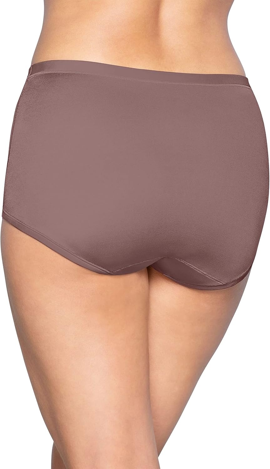 image:imageVanity Fair Womens Body Caress Flexible Fit PantiesBrief 3 Pack ChocolateQuartzNavy
