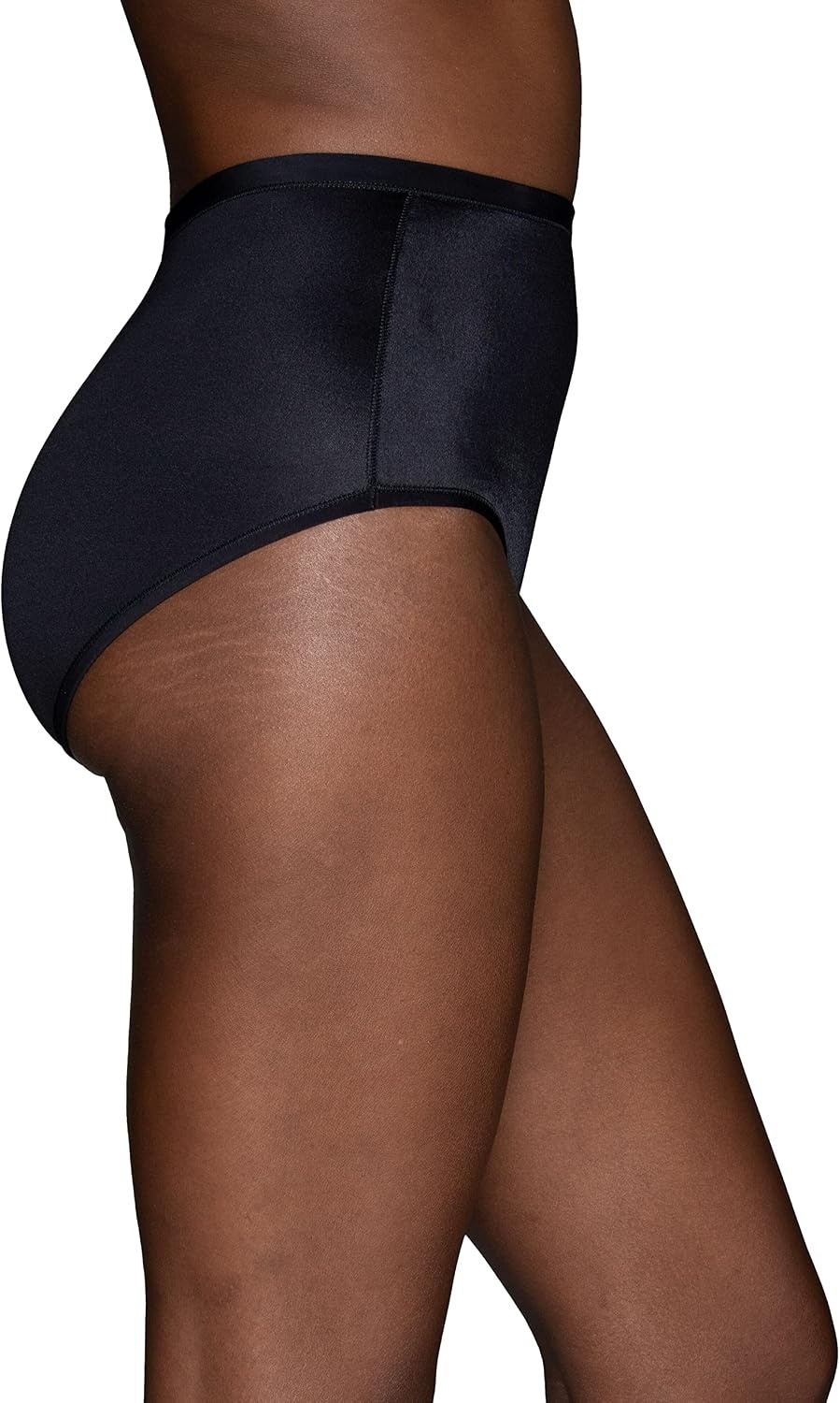 image:imageVanity Fair Womens Body Caress Flexible Fit PantiesBrief Midnight Black